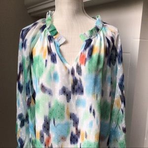 NWT Multi color pheasant blouse